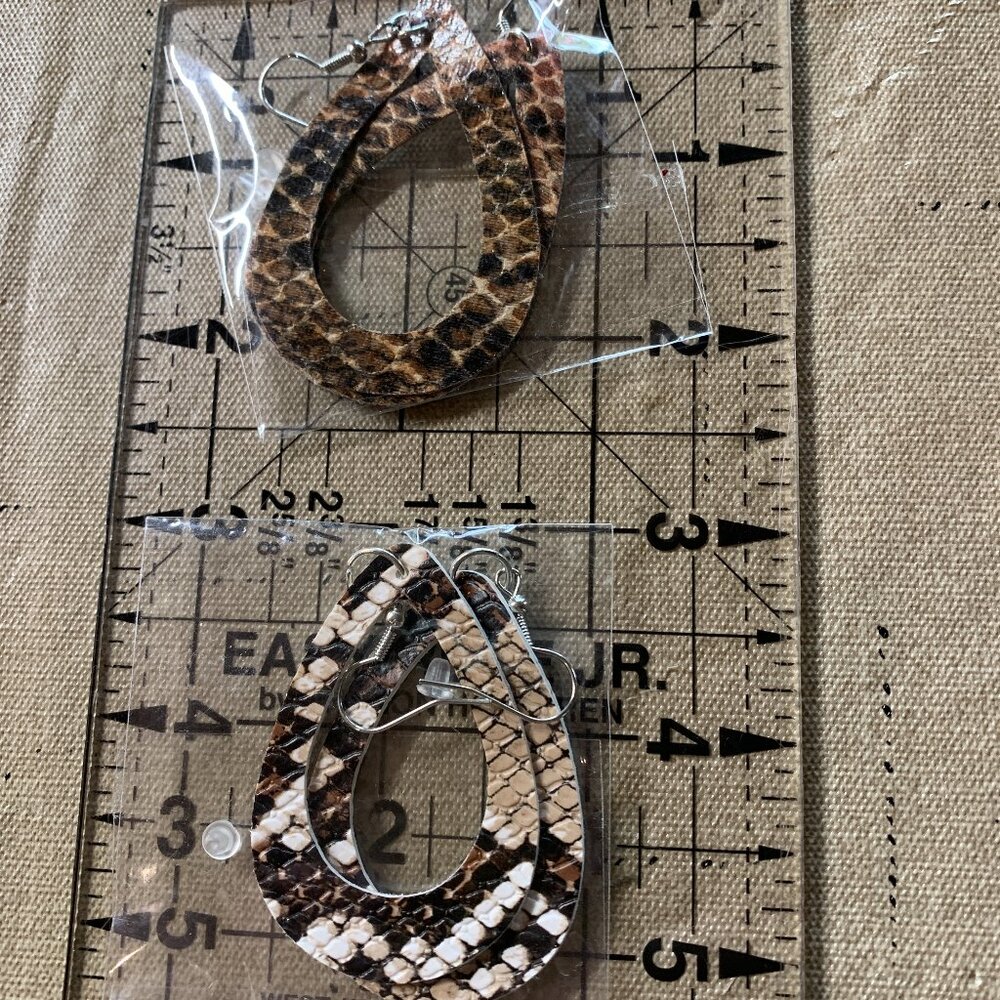 Faux Leather Earrings